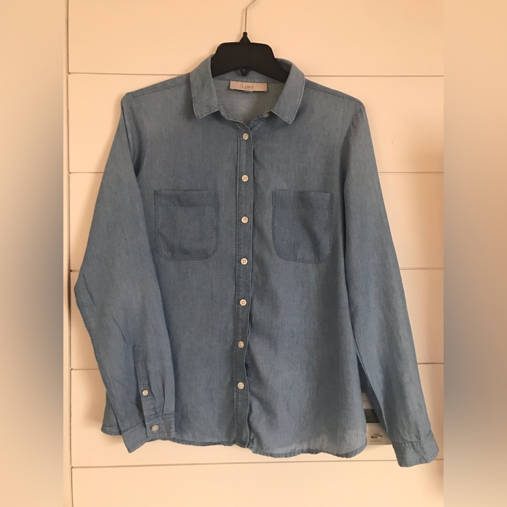 Loft Chambray top